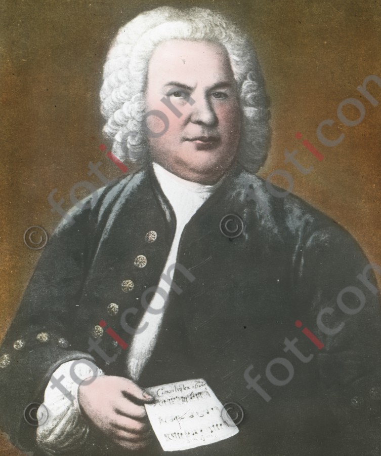 Portrait von Johann Sebastian Bach ; Portrait of Johann Sebastian Bach - Foto foticon-simon-fr-d-grosse-190-022.jpg | foticon.de - Bilddatenbank für Motive aus Geschichte und Kultur